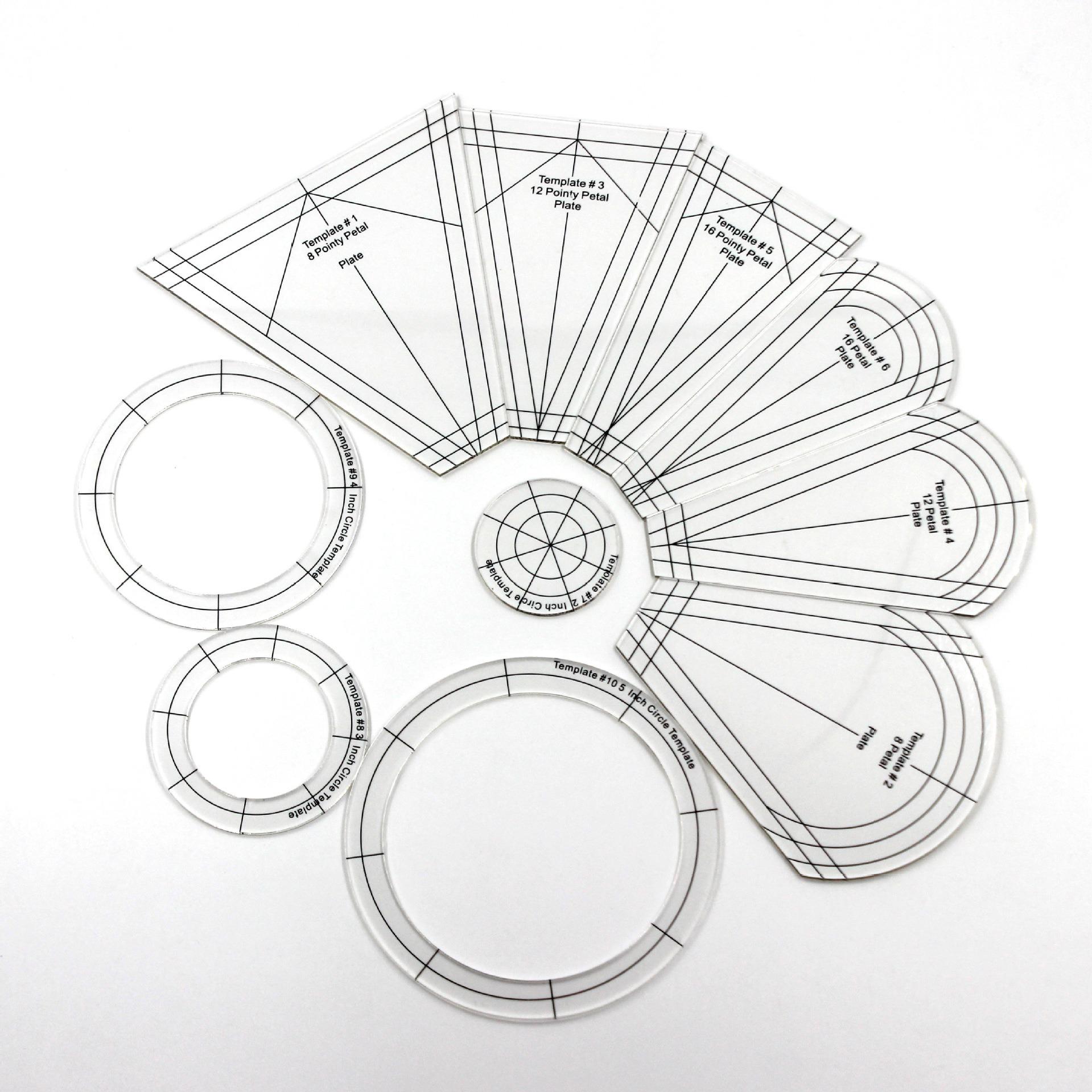 

DIY Sewing Ruler Set of 10 Shaped Transparent Acrylic Garment Design Ruler