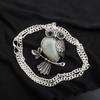 Silver 925 Rutile Quartz Owl Fancy Shape 118.45 Ct Pendant With Chain Natural P-2071-S