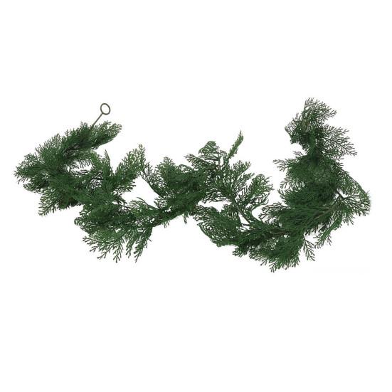 Christmas Garland Artificial Red Berry/Norfolk Pine Garland for Winter Fireplace Indoor Outdoor Holiday Decor