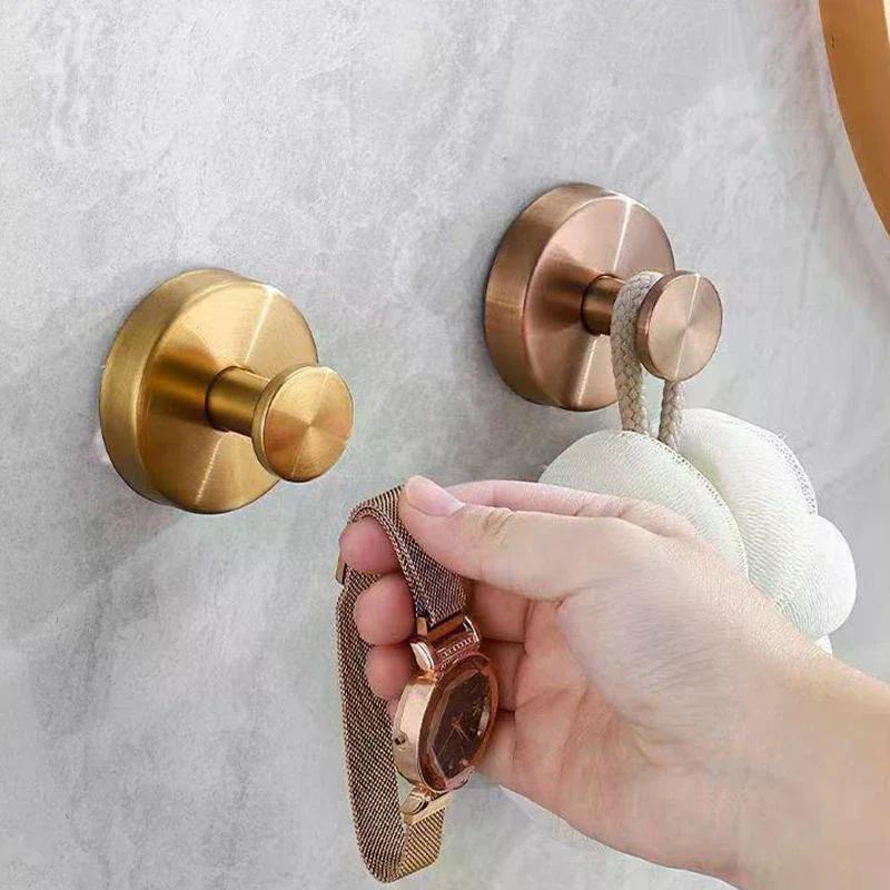 Stainless steel suction cup hook, shower bathroom hanging towel hook, used for glass shower doors, ceramic tiles, mirrors