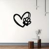 Metall-Wandkunst Haustier-Gedenkskulptur Hundeliebhaber Geschenk Minimalistische Schwarze Eisen Silhouette Innen Außen Wanddekor