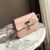 European And American Retro Style Small Saddle Bag With Deer Pendant Pu Shoulder Bag