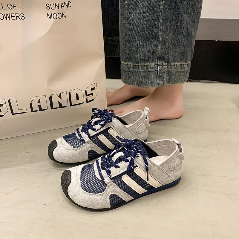 

Fashion Ladies Shoes 2025 High Quality Lace-up Women s Vulcanize Shoes Fashion Color Matching New Mesh Comfortable Breathable Sneakers 35 синий