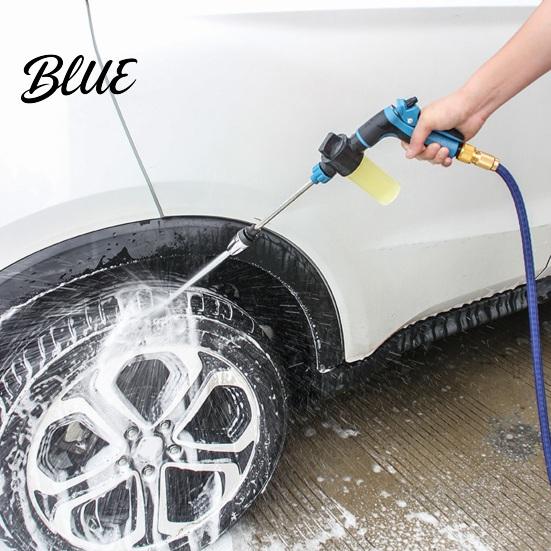 Garden Faucet Pressure Washer Car Cleaning Metal Extension Pole Adjustable Nozzle Patio Professional Tool for Cars Trucks Easy Install
