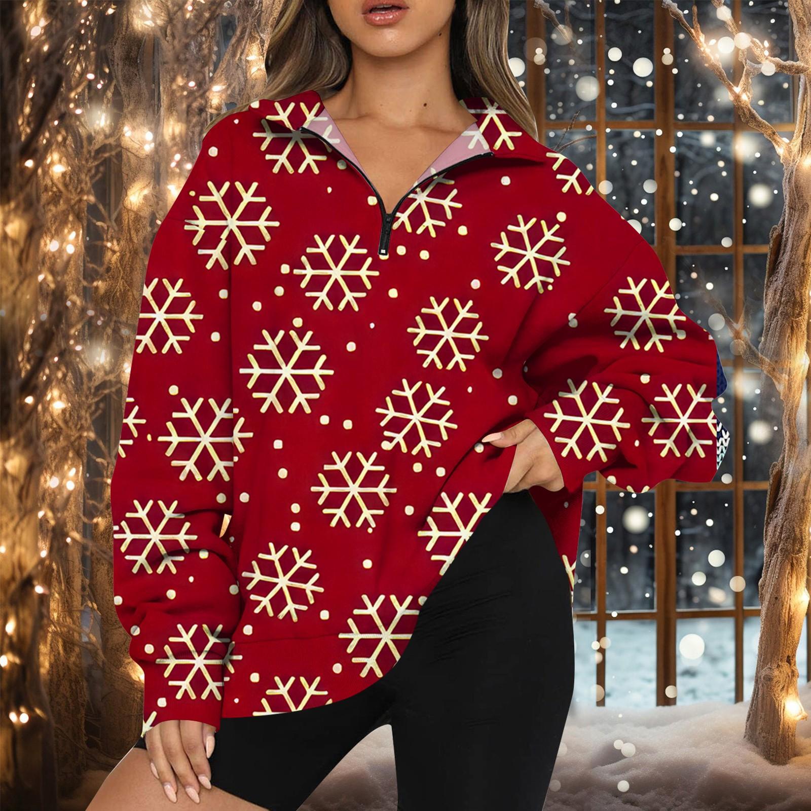 

Женская мода повседневная толстовка с длинным рукавом и принтом на молнии с высоким воротом и заниженными плечами L красный