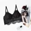 Europejski i Amerykański Styl Koronkowy Patchworkowy Top na Ramiączkach dla Kobiet - Gorąca Dziewczyna Odkryte Plecy Siateczka Rzęsy 8834