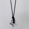 Vintage Fashion Star Pendant Necklace for Women Men Adjustable Length Wax Rope Collarbone Chain Handmade Jewelry
