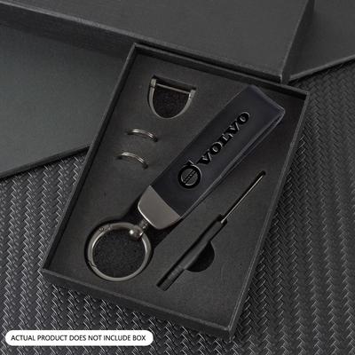 Llavero de Aleación de Zinc y Cuero para Coche Llavero Accesorios para Coche Para XC90 S60 V40 XC60 S80 S40 V70 V50 S90 Colgante para Coche Accesorios