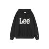 Letter Print Hooded Long Sleeve Pullover Sweatshirt Men sweatshirt Black LE2204HD02BK