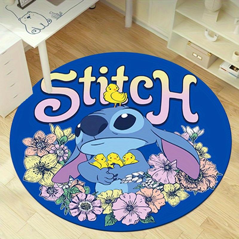 

1pc stitch Printed Round Area Rug, Non-Slip Floor Mat, Machine Washable, Laundry Room, Bedroom, Living Room, Home DecorRD05202 80cm by 80cm