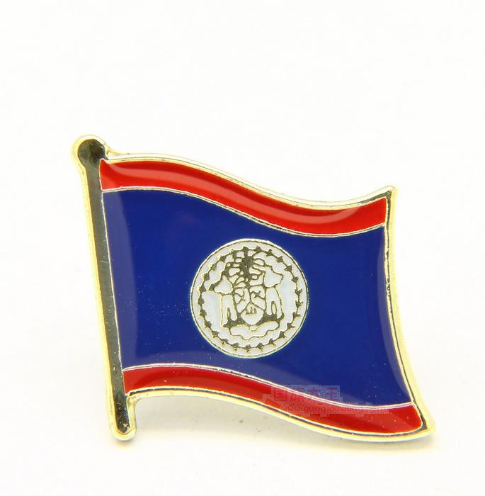 World Flags Enamel Lapel Pin - UK & US Iron Brooch with Drip Glue and Baking Paint Finish.