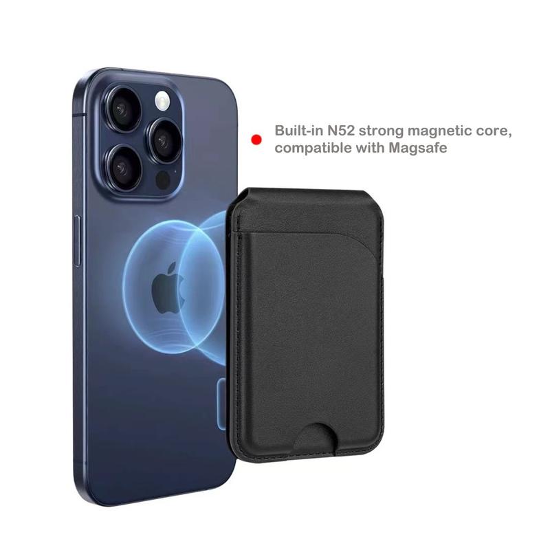Magnetic Wallet Card Holder For IPhone 16 Pro Max/15Pro/14Pro/13/12 Series Compatible With Magsafe Contains 5 Card Slots Design