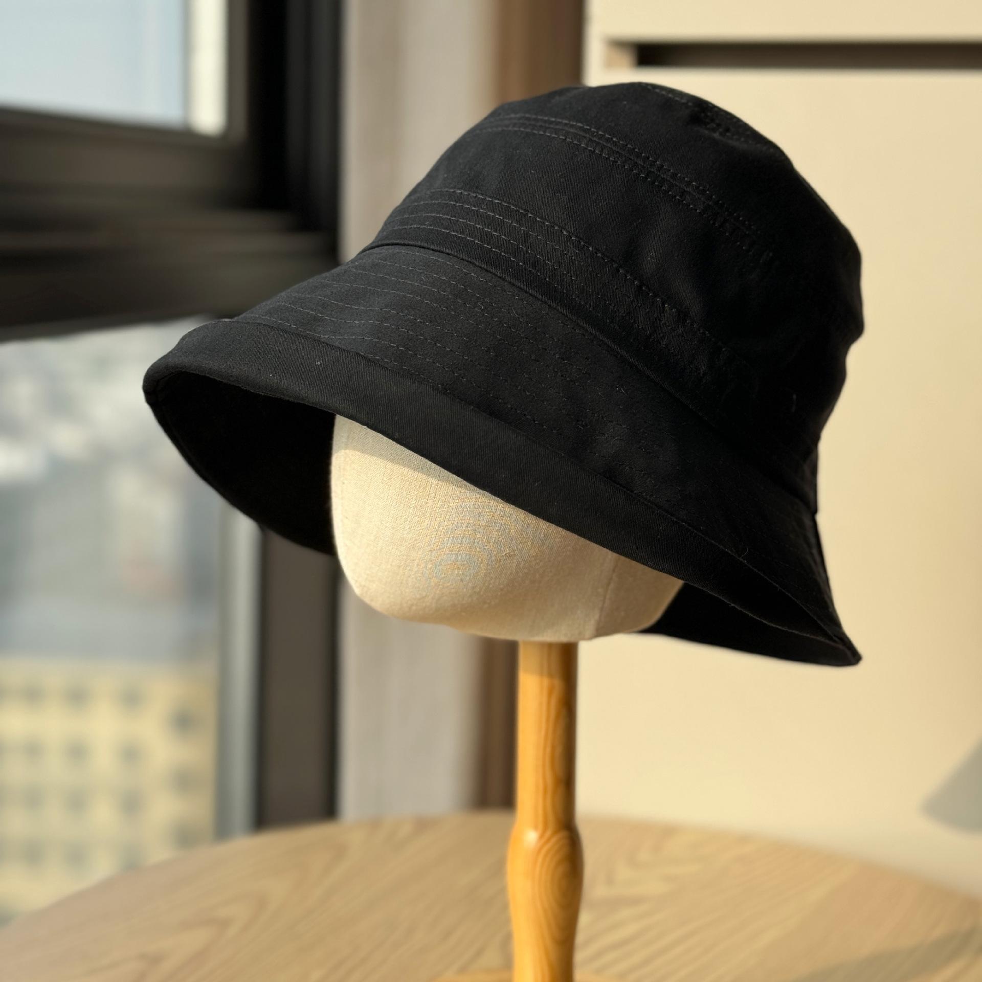 

2026New lightweight fisherman hat for women, summer large head circumference, makes the face look smaller, sun protection hat, simple bucket hat, Adult54-60Adjustable чёрный