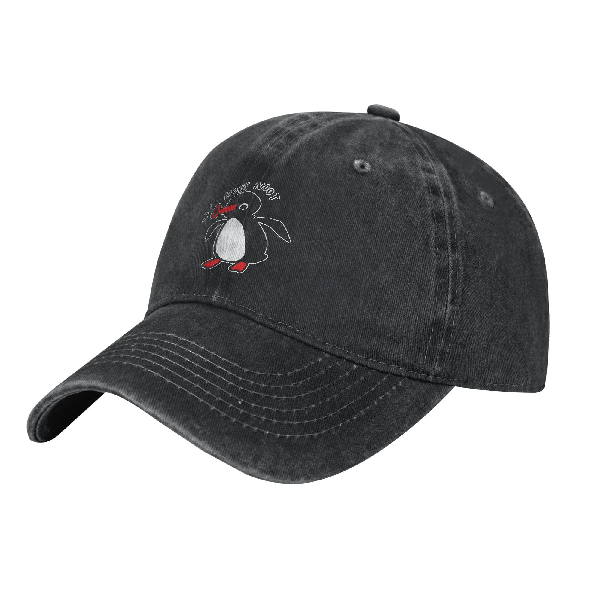 

Noot Pingu Meme Baseball Caps Distressed Washed Penguin Snapback Cap for Men Women Outdoor Activities Adjustable Fit Hats Cap One Size