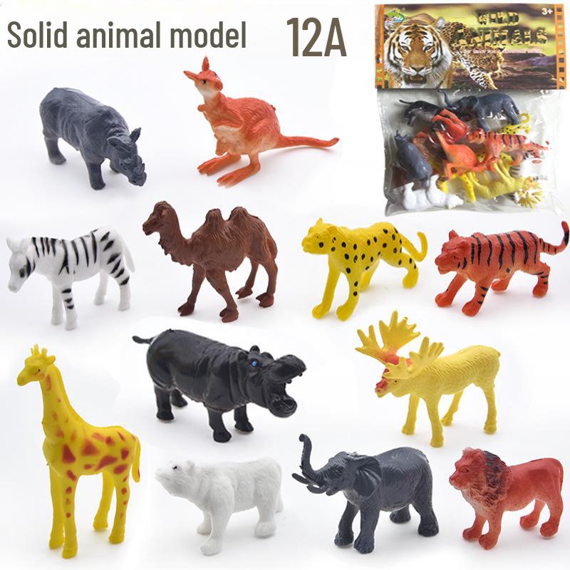 Wild Animal & Marine Insect Farm Model: Dinosaur Soft Glue Toy Set for Kids