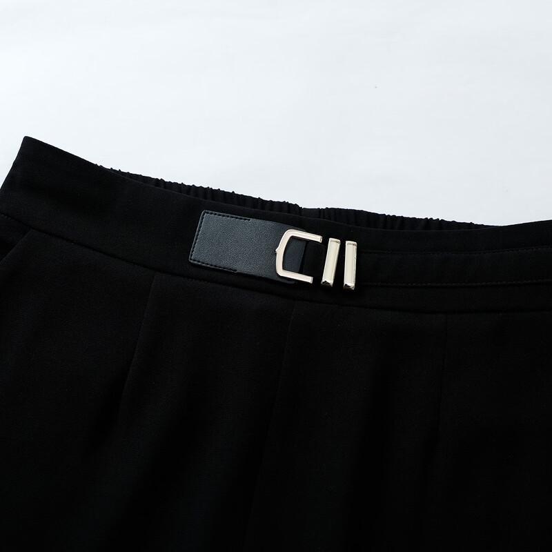 Pastel Early Autumn Elastic Waist Straight Leg Casual Pants for Women