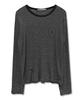 Damiswi Teen Stripe Symbol Logo Long Sleeve_Black