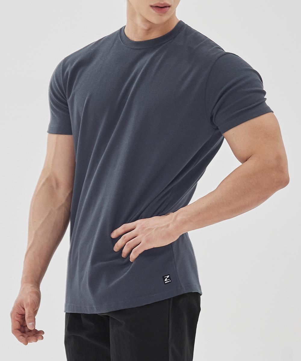 Nine Jet Plain Premium Mesh Muscle Fit T-Shirt Charcoal (Ch)/M