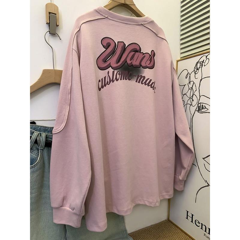 Sweatshirt for Women Oversize Loose Round Neck Casual PrintedPullover Long Sleeve Winter Sweatshirt Top