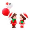 1-10PCS Christmas Couple Cute Car Ornaments Cartoon Action Dashboard Decoration Lovely Kiss Creative Gift for Car Interior