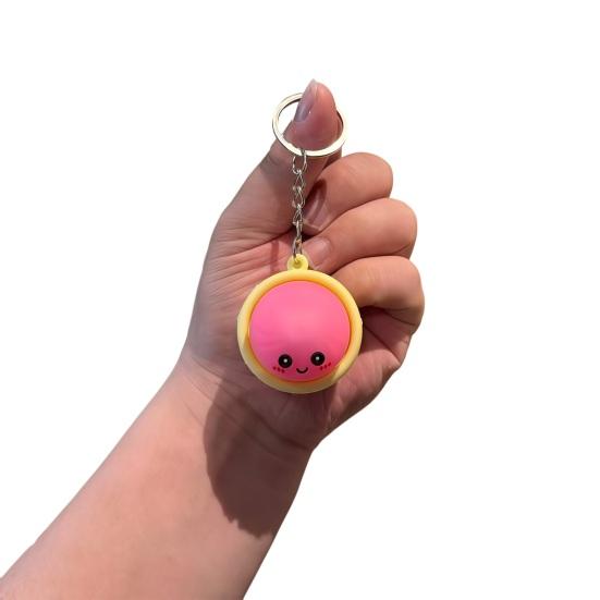 Keychain Steamed Bun Pendant Portable Key Chain Stress Relief Toy розовый