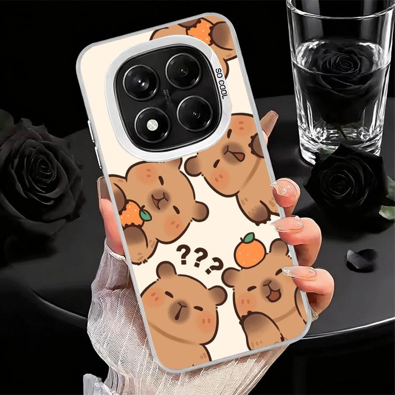 Funny Capybara Cartoon Cute Soft Phone Case for Xiaomi Redmi Note 13 14 15 Pro Plus 12S 12 11S 11 11T 10S 10 Shockproof Cover Ba