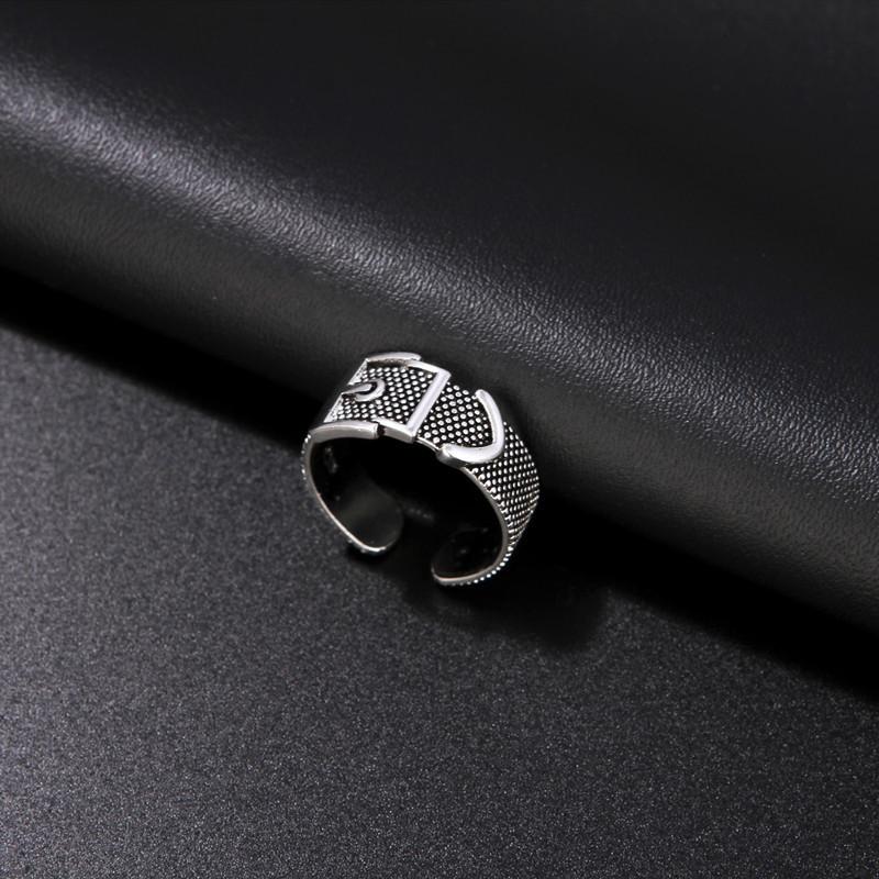 Vintage Belt Buckle Tail Ring Men And Women Quan Zhilong Ring Index Finger Ring Belt Head Ring Opening Accessories