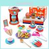 New Realistic Kids Pretend Play Coffee Machine Afternoon Tea Dessert Ice Cream Set
