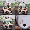 Waza no Kura Cute Kutani chubby with both paws golden feng good luck interior Japanese small birthday opening new house 60th 70th 77th 88th gift
