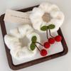 Korean Style Cherry Hair Rope High Elastic Sweet Hair Tie Autumn Plush Hair Tie  Women