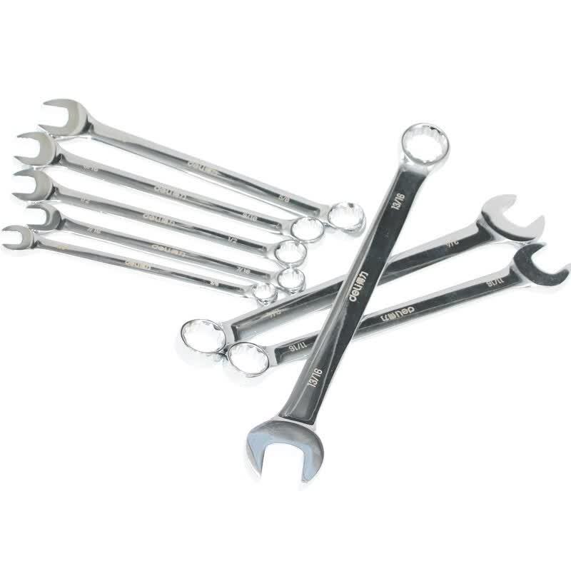 Deli 14-Piece Imperial Combination Wrench Set