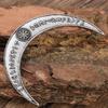 1pc Vintage Silver Viking Rune Crescent Hairpin Norse Mythical Compass Symbol Gothic Niche Hair Decoration Trendy Product