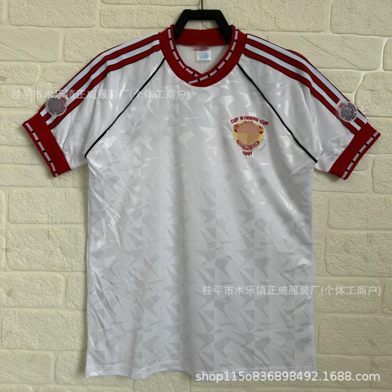 Retro series major season home and away jerseys wear classic nostalgic retro short-sleeved jerseys adult football jerseys S