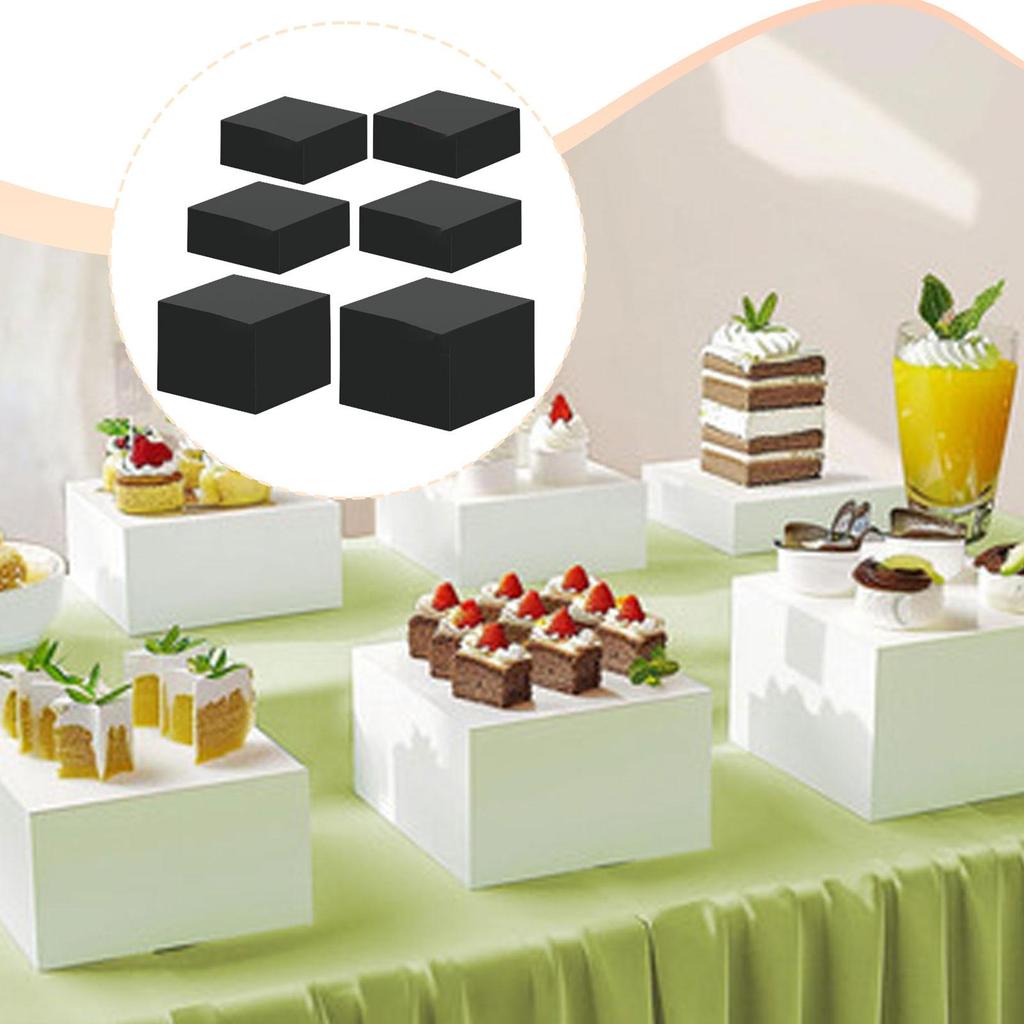 Acrylic Cube Buffet Display Stand Space Saving Food Riser for Buffet Presentation Retail Showcase and Event Setup