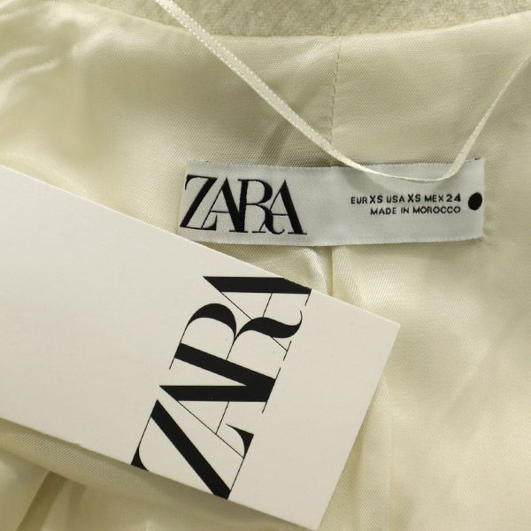 unused ZARA Cotton Blend Chester coat XS white Women Used