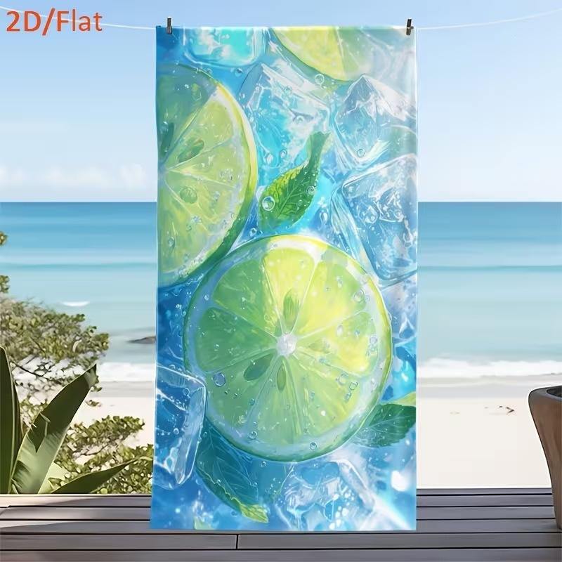 Zomerstrandlaken Citroenprint Sneldrogend Badlaken Buiten Zomer Zwemmen Badlaken Sportlaken