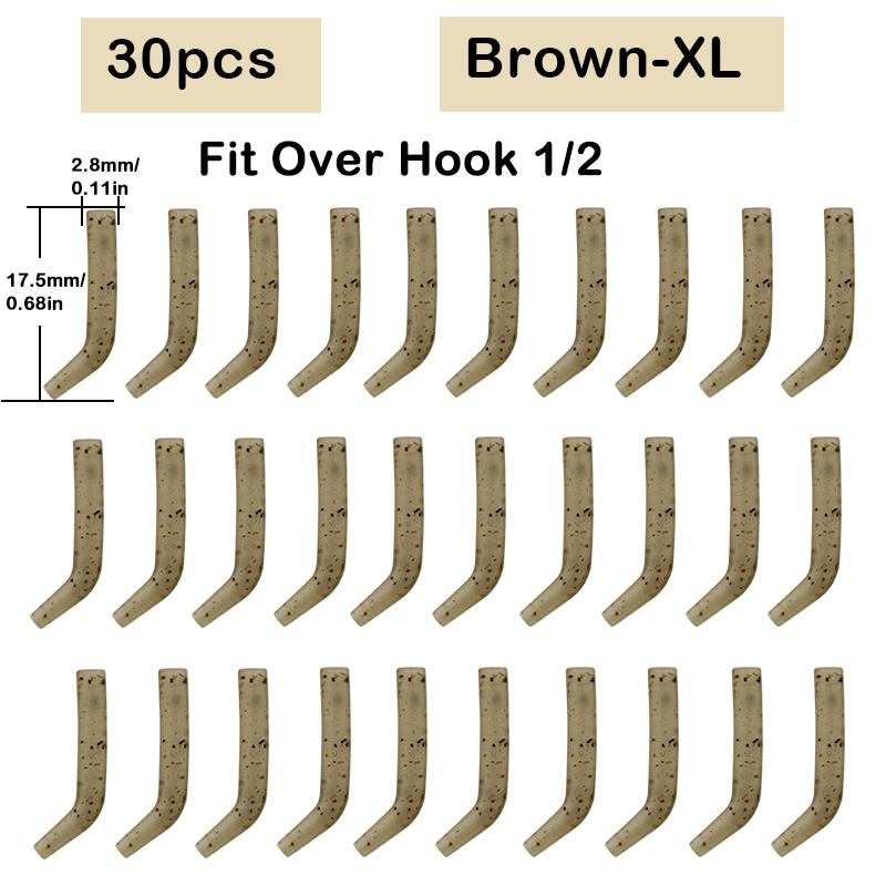 30x Carp Fishing Accessories Hook Kickers Line Aligner Size S/M/L/XL/XXL Fit For Shank Hook 1/2/4/6/8/10 Hair Rigs Tackle