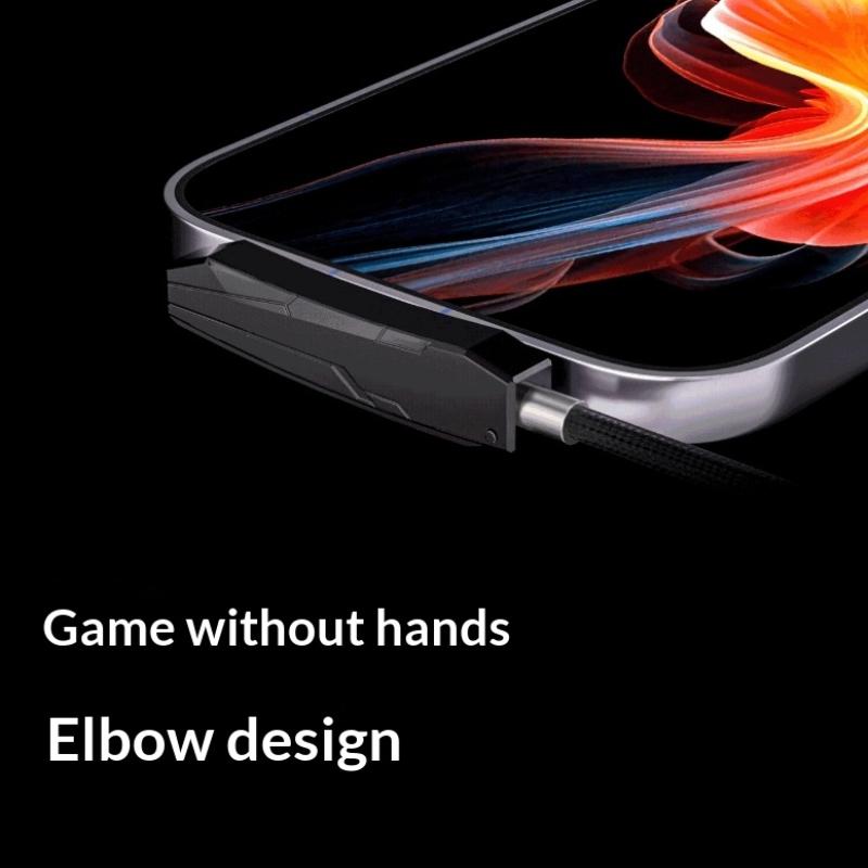 

2-In-1 Usb + Type C 240W Fast Charging Cable With Foldable Holder Type-C Quick Charge Line Usb Mobile Phone Stand Charge Wire чёрный