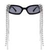 Crystal Sunglasses Anti-glare Sunglasses Photo Sunglasses Y2k Sunglasses Rhinestones Tassel Sunglasses Beach Sunglasses