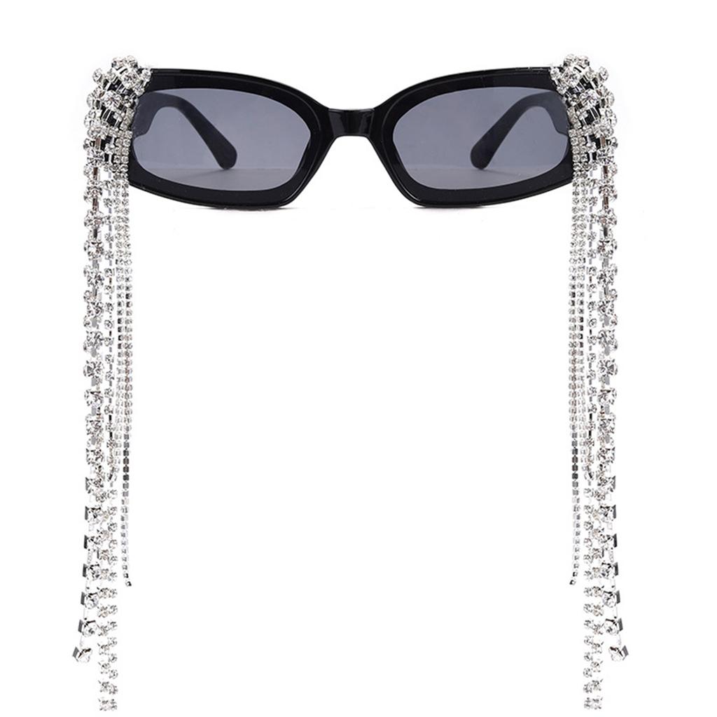 Crystal Sunglasses Anti-glare Sunglasses Photo Sunglasses Y2k Sunglasses Rhinestones Tassel Sunglasses Beach Sunglasses