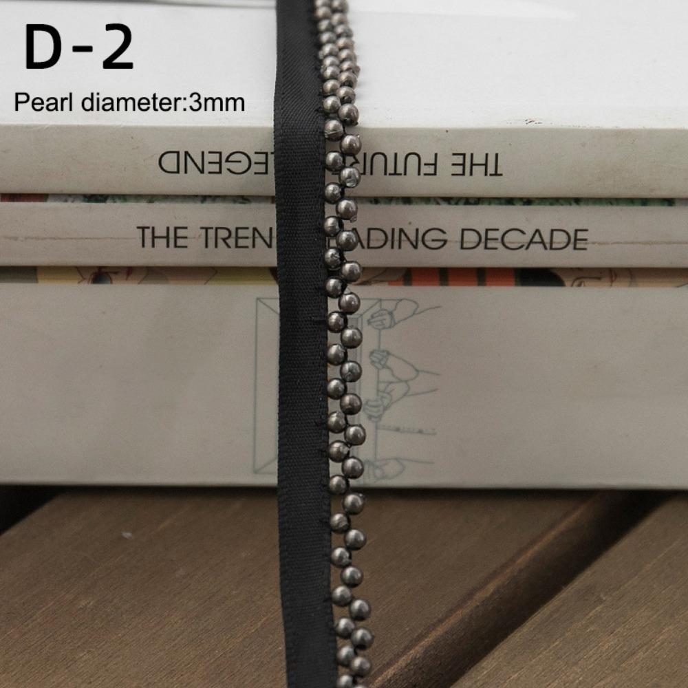 Applique Trim Beads Decoration Pearl Lace Trim Gold White 1Yard Fabric Trim Lace Edging Wedding L