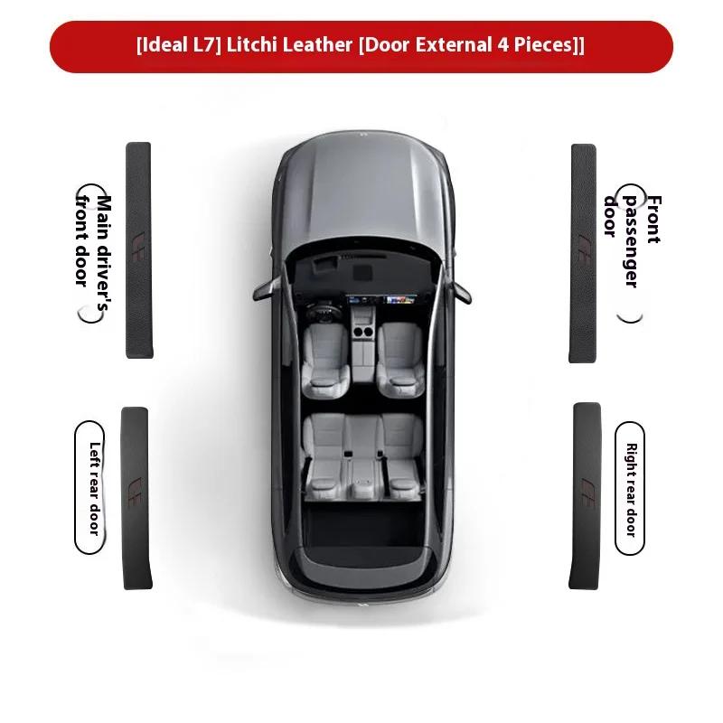 Voor Li Lixiang L6 L7 L8 L9 Auto Leer Drempelstrip Bescherming Anti-Stap Sticker Interieur Accessoires