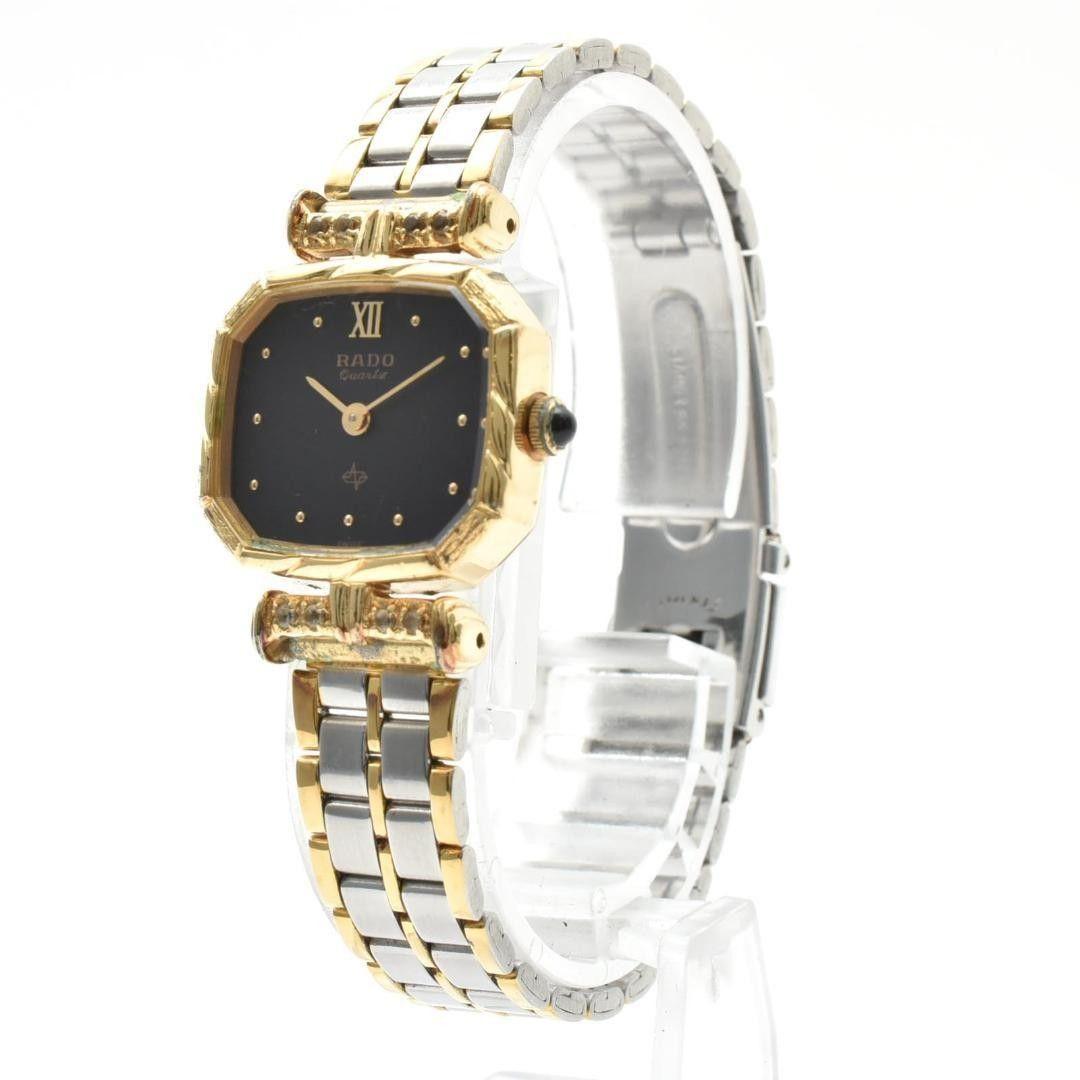 Used Operation RADO Ladies Watch Black Dial Combi Square