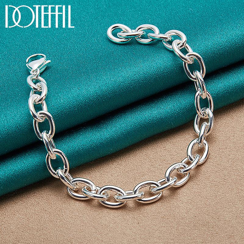 

925 стерлингового серебра для женщин мужчины шарм браслет мода ювелирные изделия