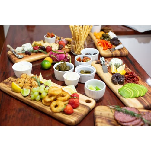FAB SLABS Cutting Board, Paddle, Natural Camphor Wood, 500mm X 200mm X 30mm (Large)