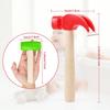 2pcs Toy Hammer Simulation Wooden Hammers Small Plastic Toddler Claw Hammer Portable Kids Maintenance Tools Toys Pretend Fake Mallet Hammers for Boys