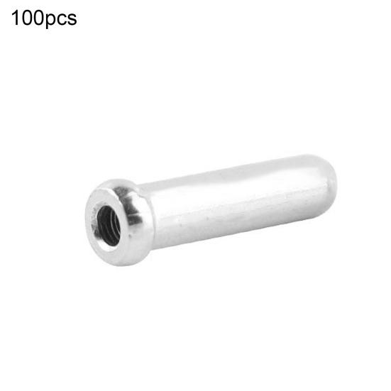 

100 шт. Заглушки для концов тросиков переключателей велосипеда, колпачки для тормозных тросиков для горного велосипеда серебряный