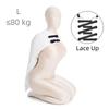 Luxury Upper Body Binding Harness Glove with Fetish Opaque Double Layer Bondage Hood for Couple Sensory Deprivation Sex Toy Kits
