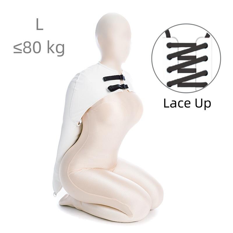 Luxury Upper Body Binding Harness Glove with Fetish Opaque Double Layer Bondage Hood for Couple Sensory Deprivation Sex Toy Kits