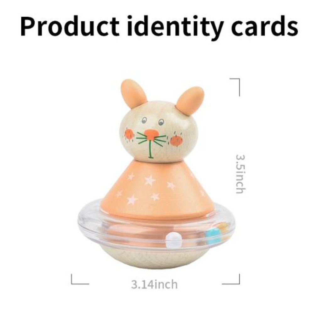 Crafts Wooden Tumbler Doll Toy Doll Elephant Tumbler Toy  Children Girls Boys